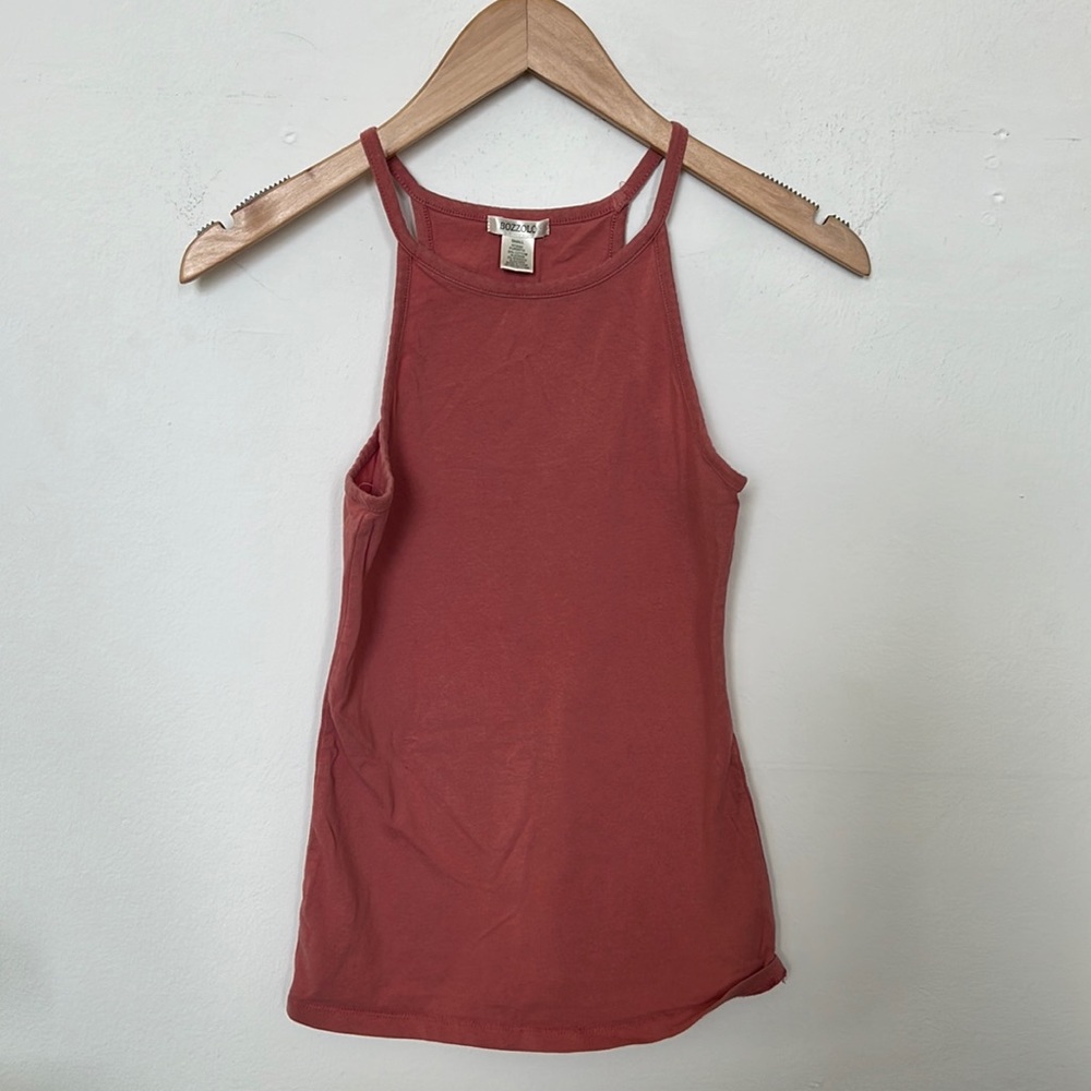 Pink high neck tank top